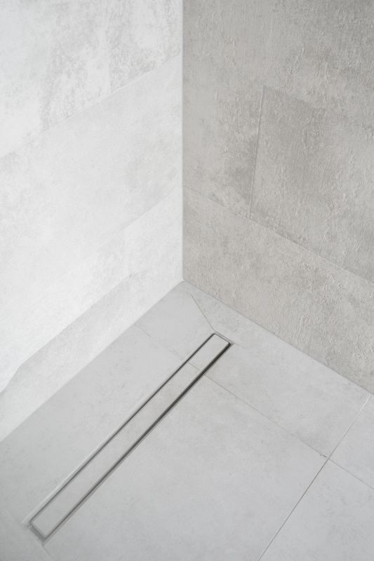 Open Shower with Floor Drain